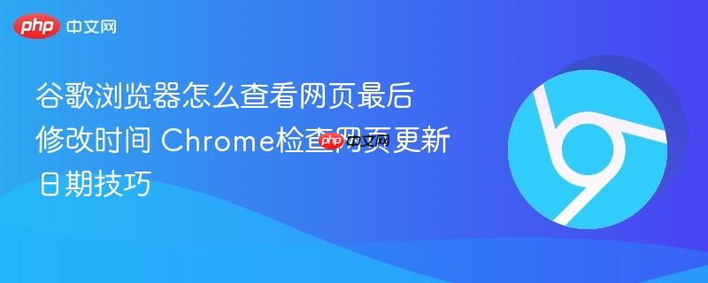 谷歌浏览器怎么查看网页最后修改时间 Chrome检查网页更新日期技巧  第1张