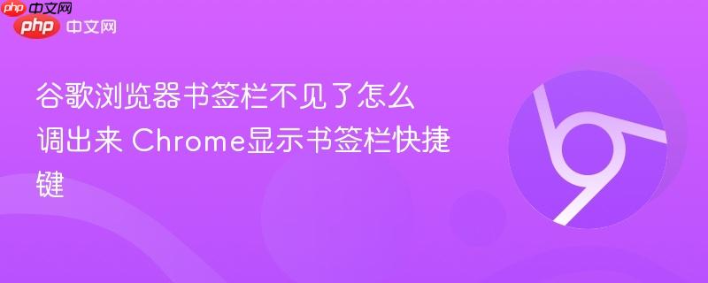 谷歌浏览器书签栏不见了怎么调出来 Chrome显示书签栏快捷键 第1张 谷歌浏览器书签栏不见了怎么调出来 Chrome显示书签栏快捷键 第1张