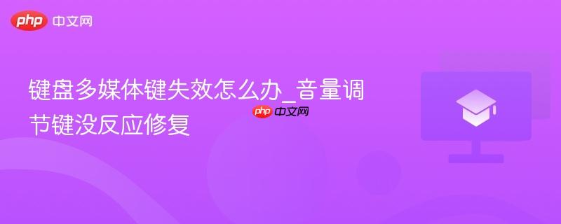 键盘多媒体键失效怎么办_音量调节键没反应修复  第1张