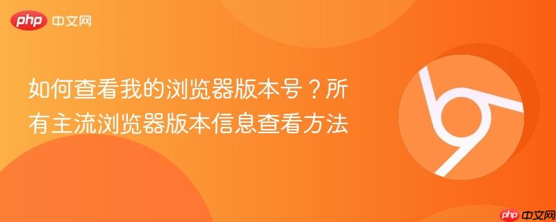 如何查看我的浏览器版本号？所有主流浏览器版本信息查看方法  第1张