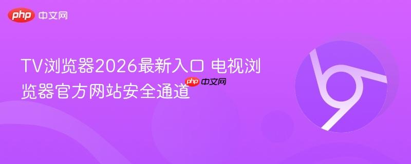 TV浏览器2026最新入口 电视浏览器官方网站安全通道