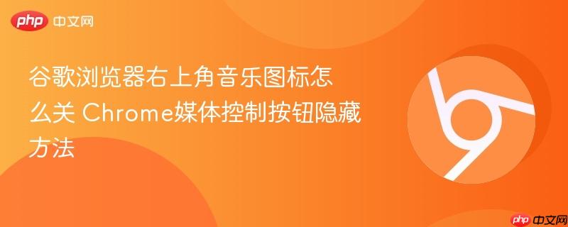 谷歌浏览器右上角音乐图标怎么关 Chrome媒体控制按钮隐藏方法  第1张