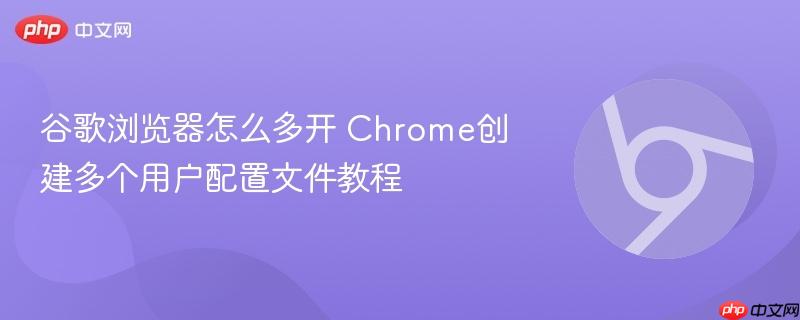 谷歌浏览器怎么多开 Chrome创建多个用户配置文件教程  第1张