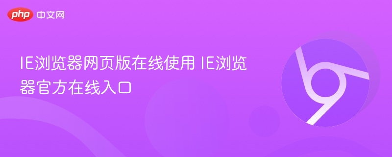 IE浏览器网页版在线使用 IE浏览器官方在线入口  第1张