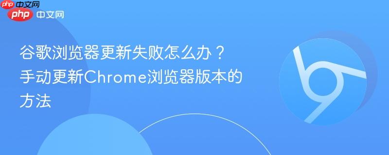 谷歌浏览器更新失败怎么办？手动更新Chrome浏览器版本的方法  第1张