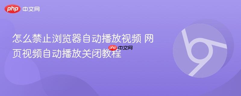 怎么禁止浏览器自动播放视频 网页视频自动播放关闭教程  第1张