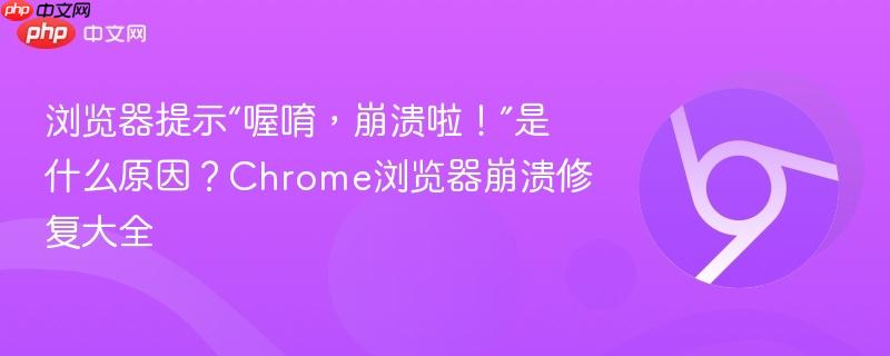 浏览器提示“喔唷，崩溃啦！”是什么原因？Chrome浏览器崩溃修复大全