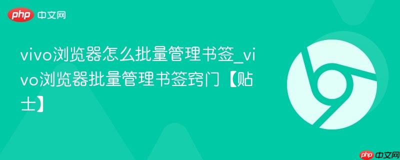 vivo浏览器怎么批量管理书签_vivo浏览器批量管理书签窍门【贴士】  第1张