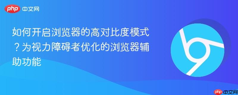 如何开启浏览器的高对比度模式？为视力障碍者优化的浏览器辅助功能  第1张