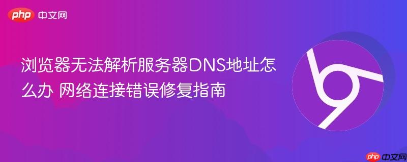 浏览器无法解析服务器DNS地址怎么办 网络连接错误修复指南  第1张