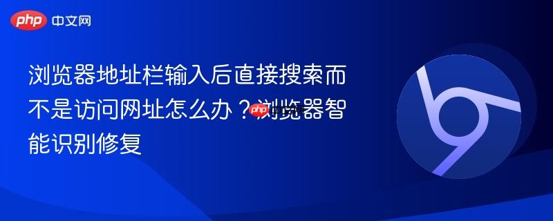 浏览器地址栏输入后直接搜索而不是访问网址怎么办？浏览器智能识别修复  第1张