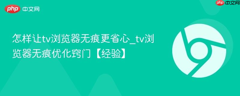 怎样让tv浏览器无痕更省心_tv浏览器无痕优化窍门【经验】  第1张