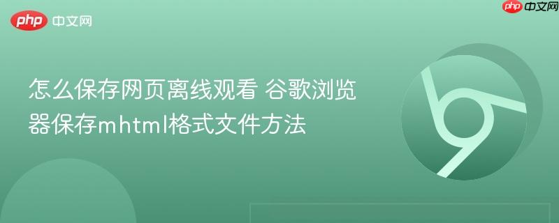怎么保存网页离线观看 谷歌浏览器保存mhtml格式文件方法  第1张