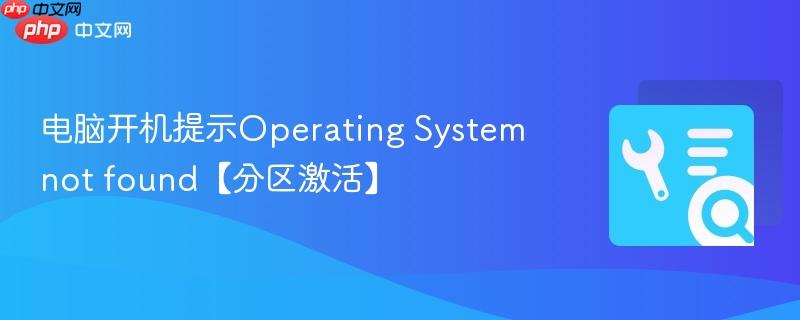 电脑开机提示Operating System not found【分区激活】  第1张