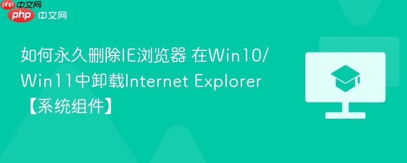 如何永久删除IE浏览器 在Win10/Win11中卸载Internet Explorer【系统组件】  第1张