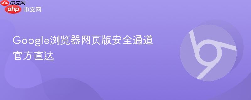 Google浏览器网页版安全通道官方直达