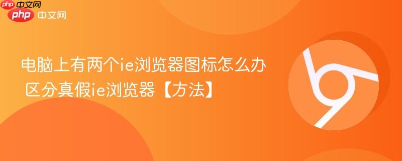 电脑上有两个ie浏览器图标怎么办 区分真假ie浏览器【方法】  第1张