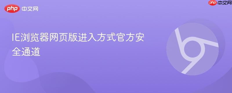 IE浏览器网页版进入方式官方安全通道  第1张