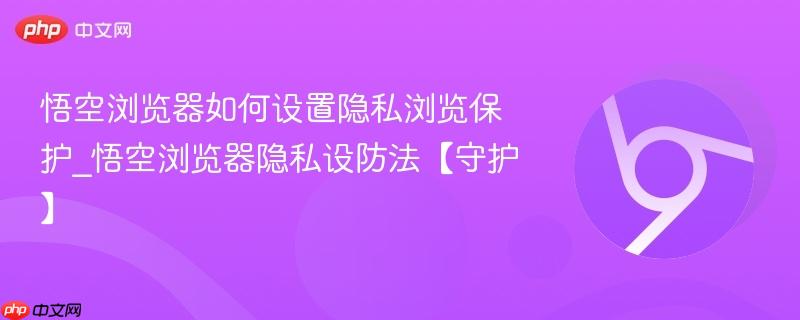 悟空浏览器如何设置隐私浏览保护_悟空浏览器隐私设防法【守护】  第1张