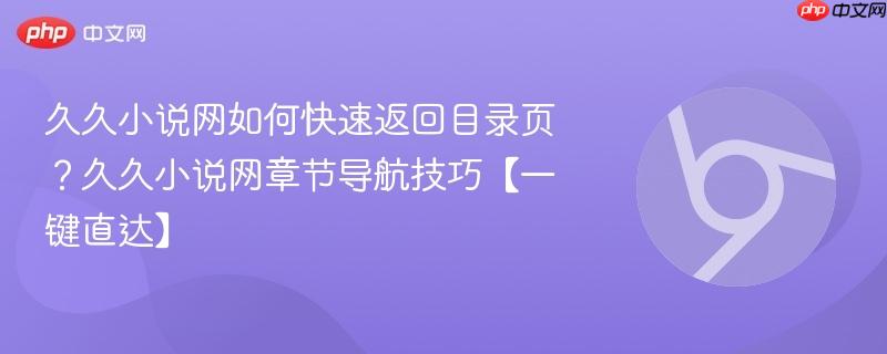 久久小说网如何快速返回目录页？久久小说网章节导航技巧【一键直达】  第1张