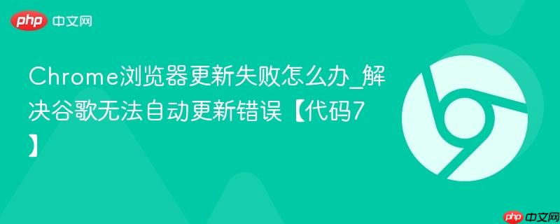 Chrome浏览器更新失败怎么办_解决谷歌无法自动更新错误【代码7】  第1张