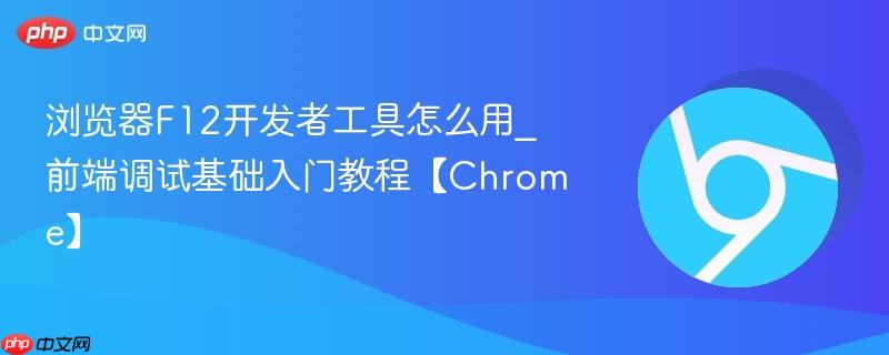 浏览器F12开发者工具怎么用_前端调试基础入门教程【Chrome】  第1张