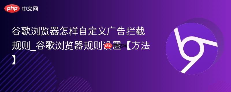 谷歌浏览器怎样自定义广告拦截规则_谷歌浏览器规则设置【方法】  第1张