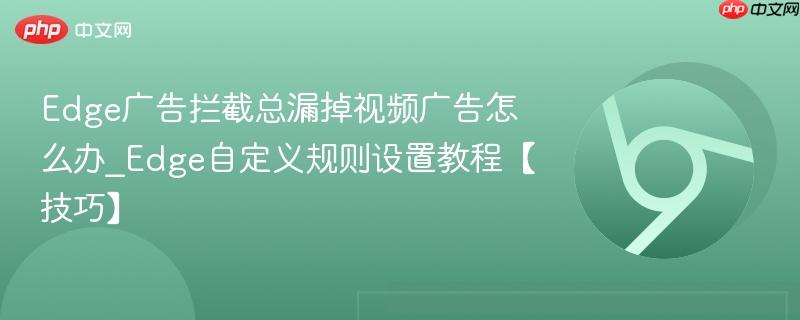 Edge广告拦截总漏掉视频广告怎么办_Edge自定义规则设置教程【技巧】  第1张