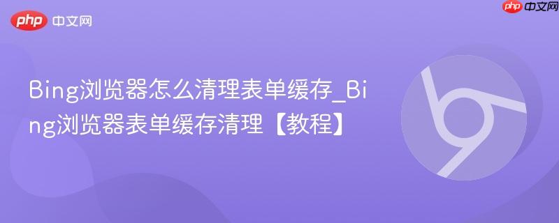 Bing浏览器怎么清理表单缓存_Bing浏览器表单缓存清理【教程】  第1张