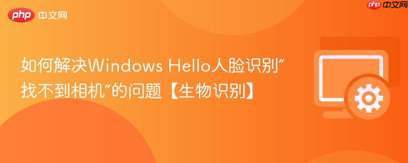 如何解决Windows Hello人脸识别“找不到相机”的问题【生物识别】  第1张