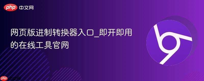 网页版进制转换器入口_即开即用的在线工具官网  第1张