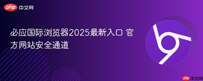 必应国际浏览器2025最新入口 官方网站安全通道  第1张