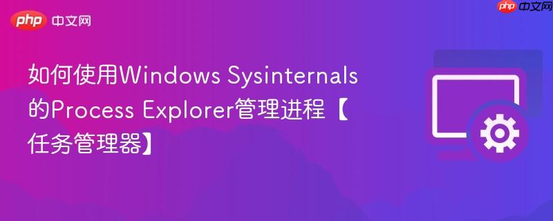 如何使用Windows Sysinternals的Process Explorer管理进程【任务管理器】  第1张