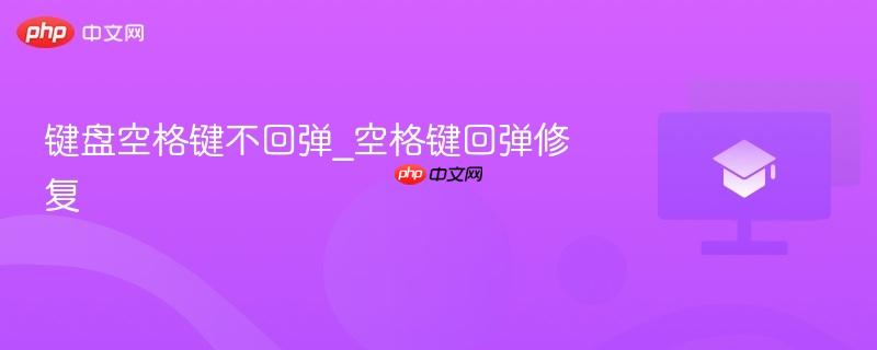 键盘空格键不回弹_空格键回弹修复  第1张