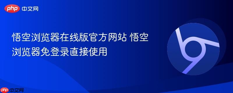 悟空浏览器在线版官方网站 悟空浏览器免登录直接使用  第1张