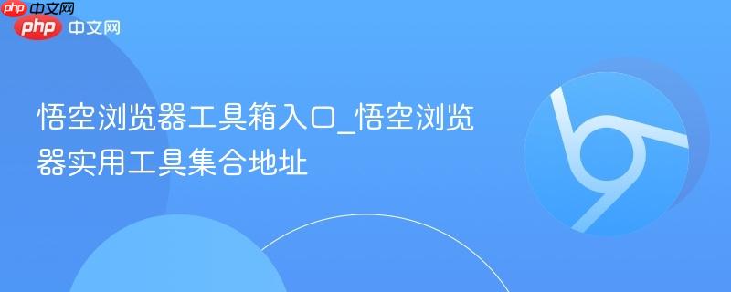 悟空浏览器工具箱入口_悟空浏览器实用工具集合地址  第1张