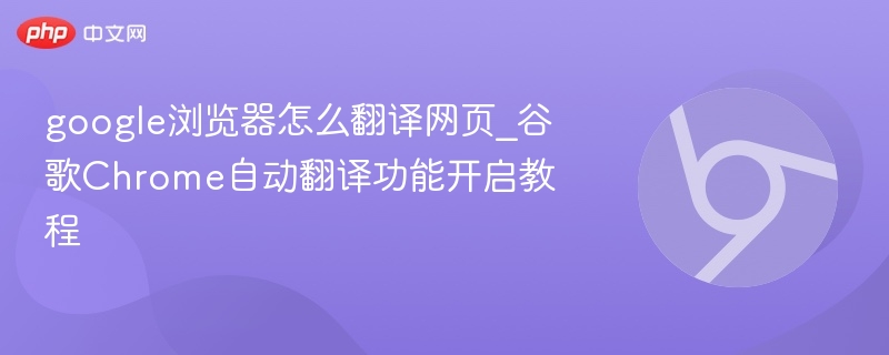google浏览器怎么翻译网页_谷歌Chrome自动翻译功能开启教程  第1张