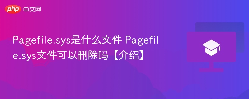 Pagefile.sys是什么文件 Pagefile.sys文件可以删除吗【介绍】  第1张