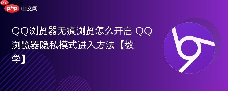 QQ浏览器无痕浏览怎么开启 QQ浏览器隐私模式进入方法【教学】  第1张