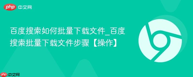 百度搜索如何批量下载文件_百度搜索批量下载文件步骤【操作】  第1张
