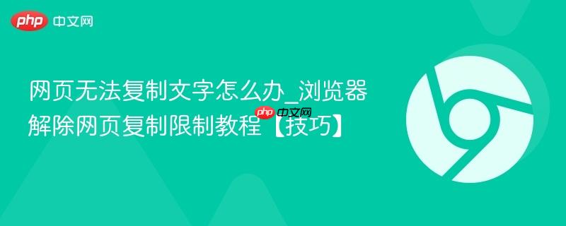 网页无法复制文字怎么办_浏览器解除网页复制限制教程【技巧】  第1张