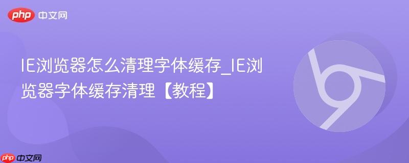 IE浏览器怎么清理字体缓存_IE浏览器字体缓存清理【教程】  第1张