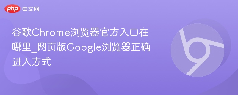 谷歌Chrome浏览器官方入口在哪里_网页版Google浏览器正确进入方式  第1张