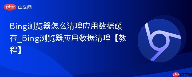 Bing浏览器怎么清理应用数据缓存_Bing浏览器应用数据清理【教程】  第1张