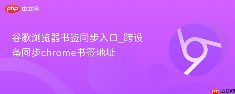谷歌浏览器书签同步入口_跨设备同步chrome书签地址  第1张