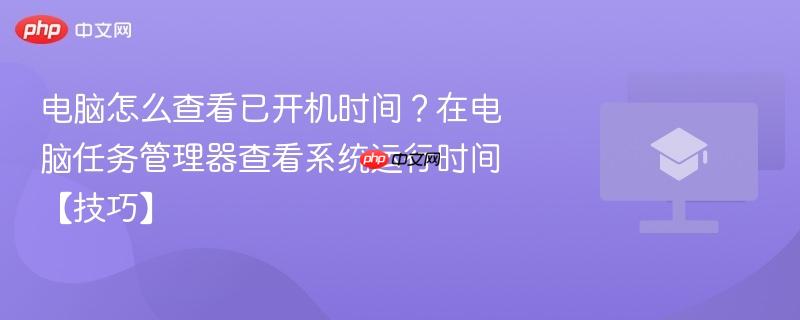 电脑怎么查看已开机时间？在电脑任务管理器查看系统运行时间【技巧】  第1张