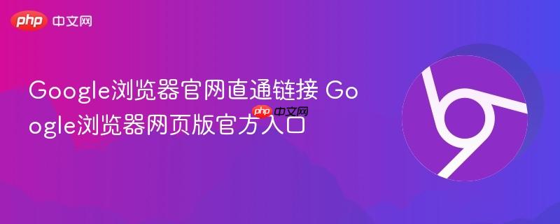 Google浏览器官网直通链接 Google浏览器网页版官方入口  第1张