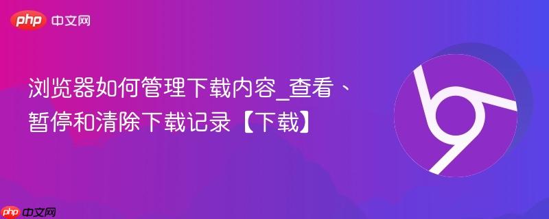 浏览器如何管理下载内容_查看、暂停和清除下载记录【下载】  第1张