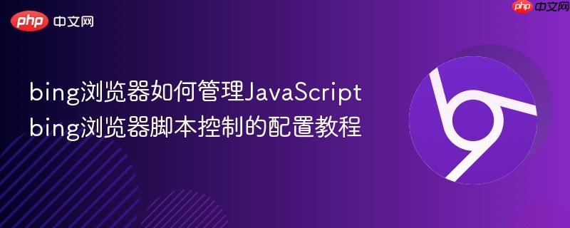 bing浏览器如何管理JavaScript bing浏览器脚本控制的配置教程  第1张