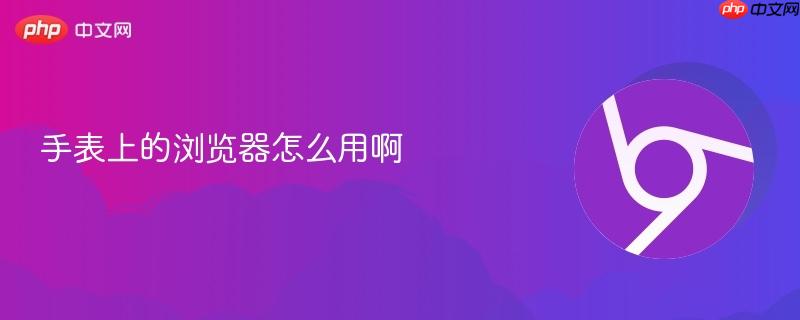 手表上的浏览器怎么用啊  第1张